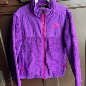 Girls fleece north face coat